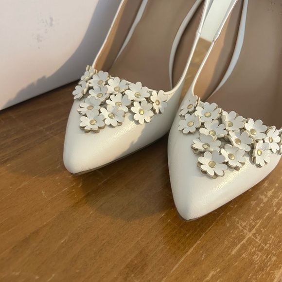 NIB LC Lauren White Pedal High Heels 8.5 - Picture 3 of 11